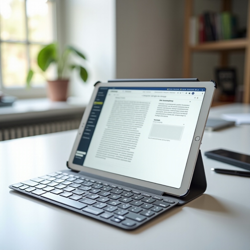 textverarbeitung mit ipad
