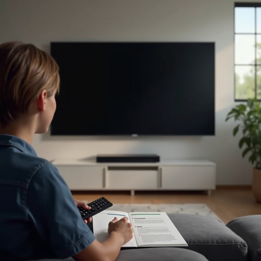 LG-Fernsehbildschirm wird schwarz mit Ton